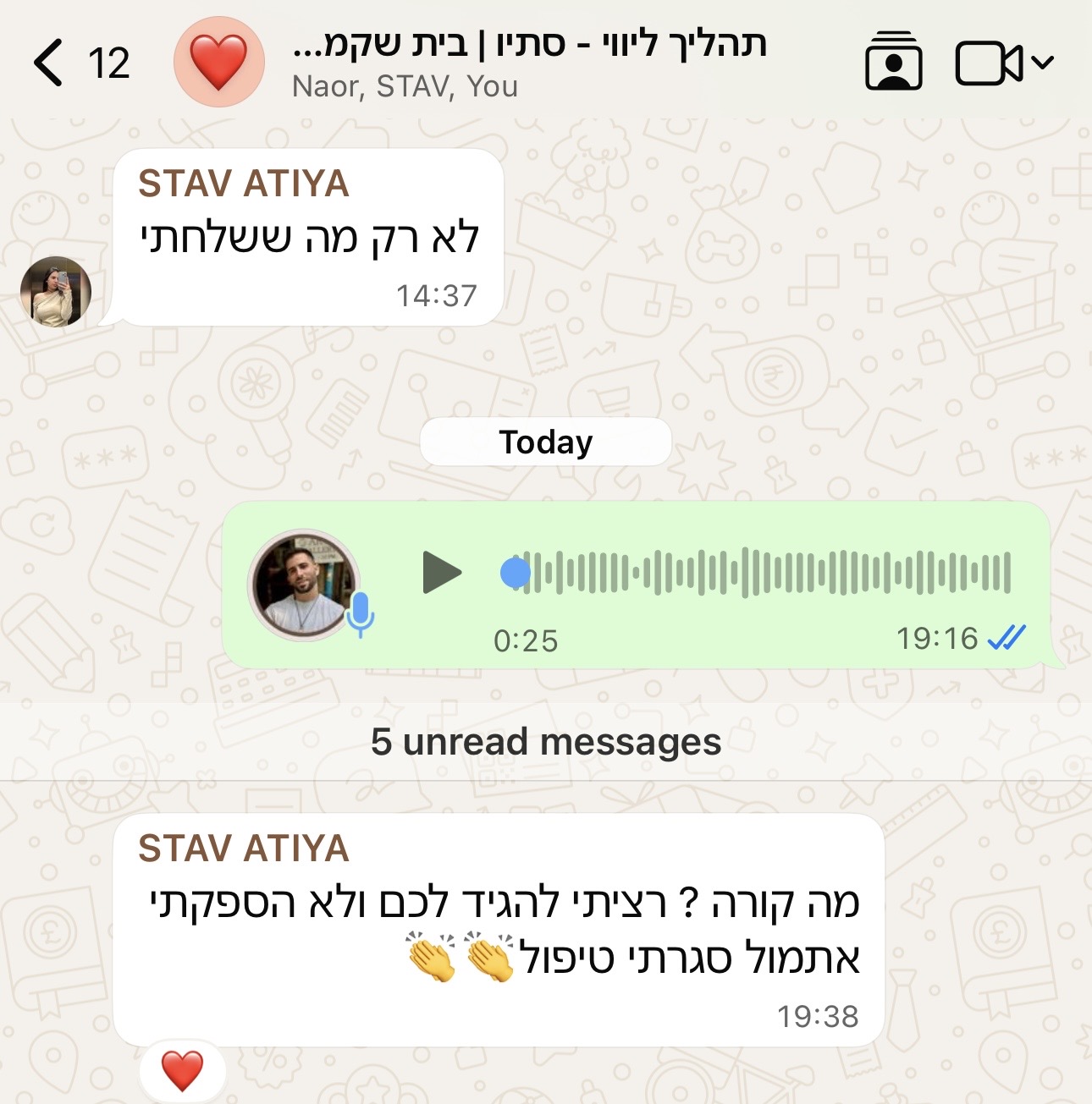 הודעה קולית מתוך שיחה עם לקוחה